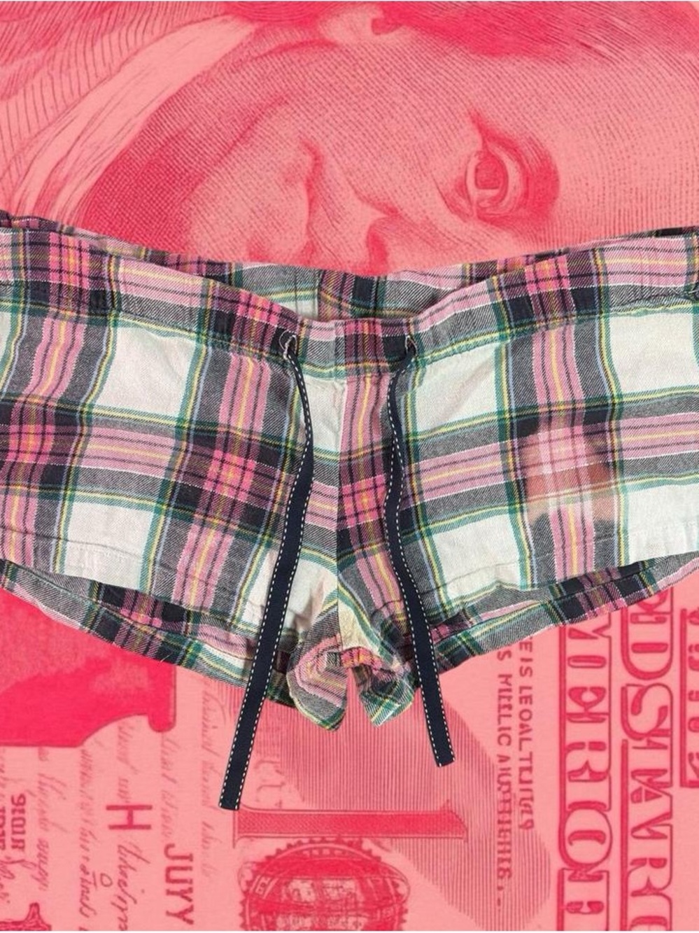 Old Navy vintage y2k multi-colored plaid pajama shorts